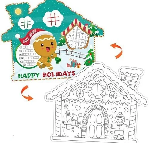 Flyab Christmas Coloring Placemats – 10 X13 12pcs Double-sided Paper