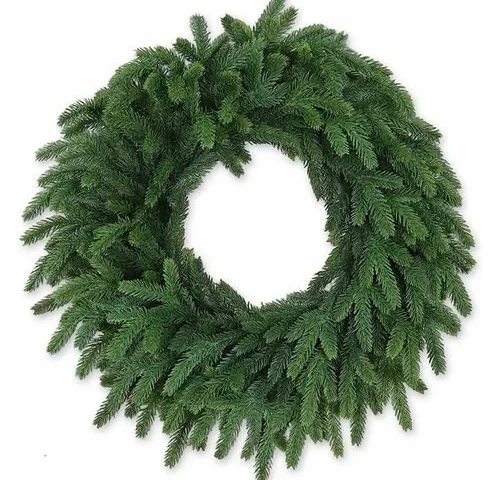 Christmas Wreaths Outdoor Realistic 24 Inch Large Artificial Winter Greenery