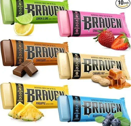 Braven Bar Variety Pack Energy Bars 1 59 Oz Pack