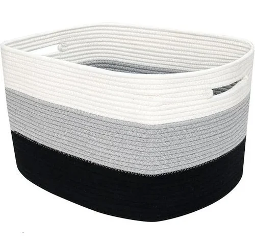 Arcaguru Woven Baskets For Storage 50l Cotton Rope Basket Decorative