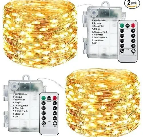 Fairy Light Battery Operated Christmas String Lights 100 Led 8