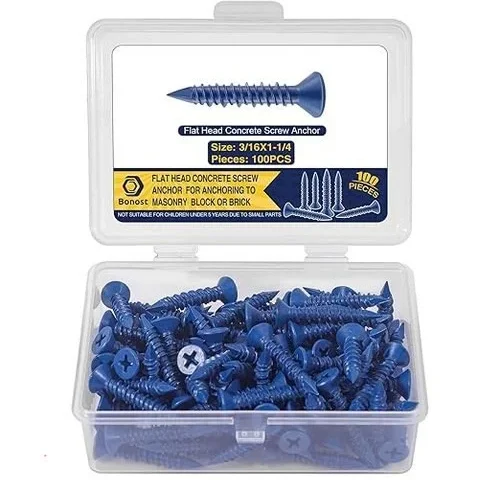 Bonost 3 16 X 1-1 4 Concrete Screw Anchor 100pcs