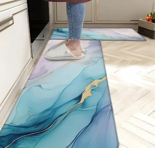 Tubeamin Kitchen Mats For Floor Anti Fatigue Marble Floor Cushioned