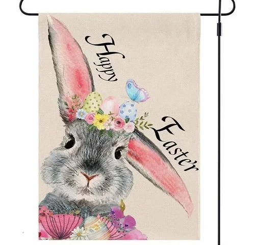 Garden Flag Happy Easter Day 12 5×18 Inch Double Sided