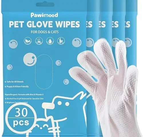 Pawimood 30pcs Hypoallergenic Pet Grooming Wipes For Dogs Cats –