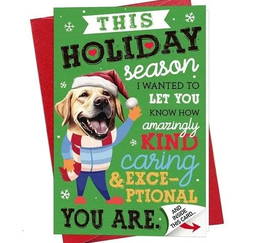 Flyab Funny Dog Christmas Cards – Holiday Christmas Cards With