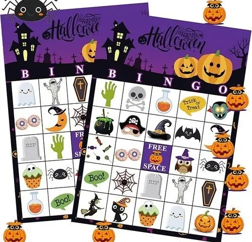Funnlot Halloween Bingo Game For 24 Players – Party Games