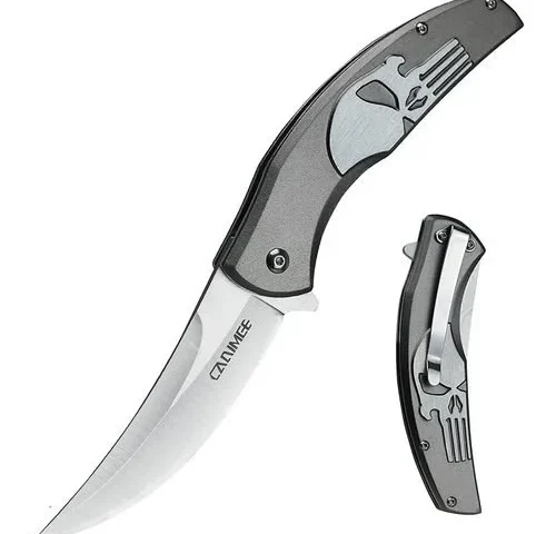 Folding Knife With Upswept 440c High Carbon Stainless Steel Blade