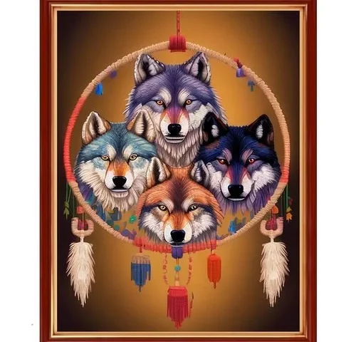 Disxvivy Cross Stitch Stamped Full Embroidery Kits Diy 11ct Cotton