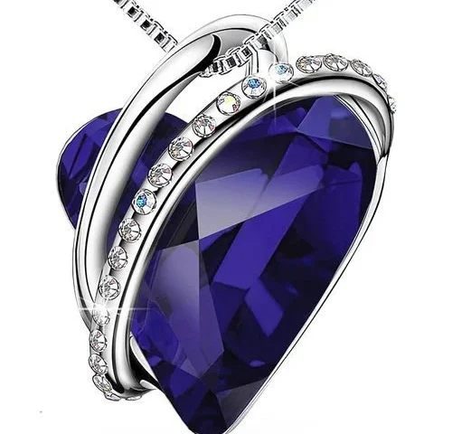 Prino Love Heart Necklaces For Women Silver Plated Pendant With