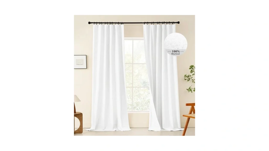 Amazon coupon: Kangbang 100 Blackout Linen Curtains 120
