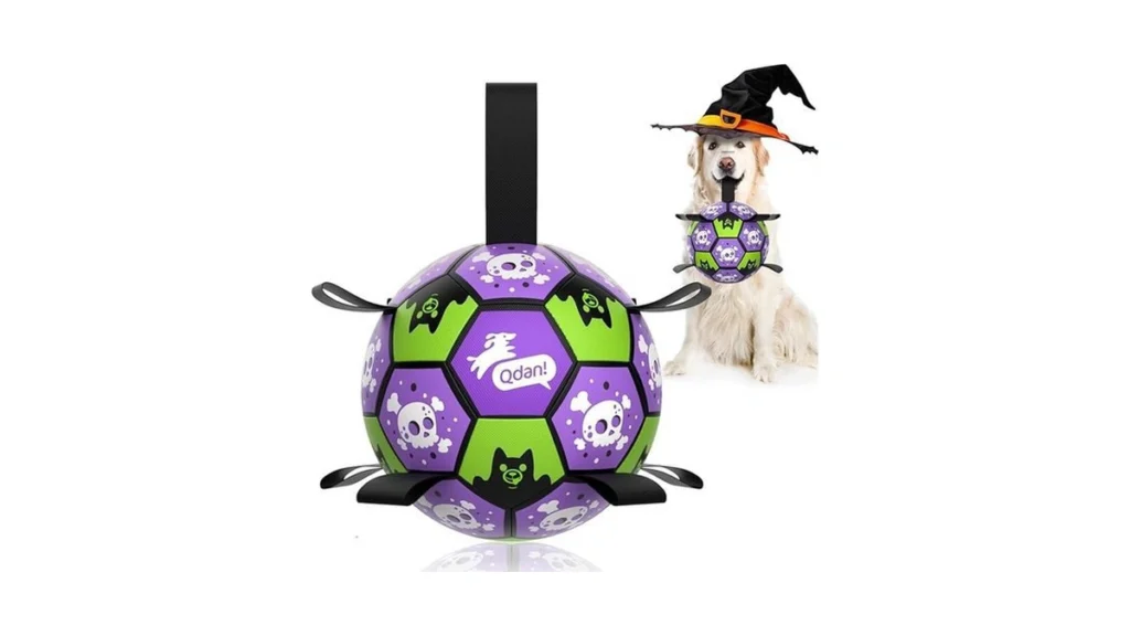 Amazon code: Qdan Halloween Dog Toys Balls Soccer Bal