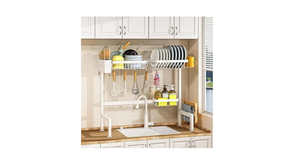Amazon coupon: Yklslh Over Sink Dish Rack - Extensible