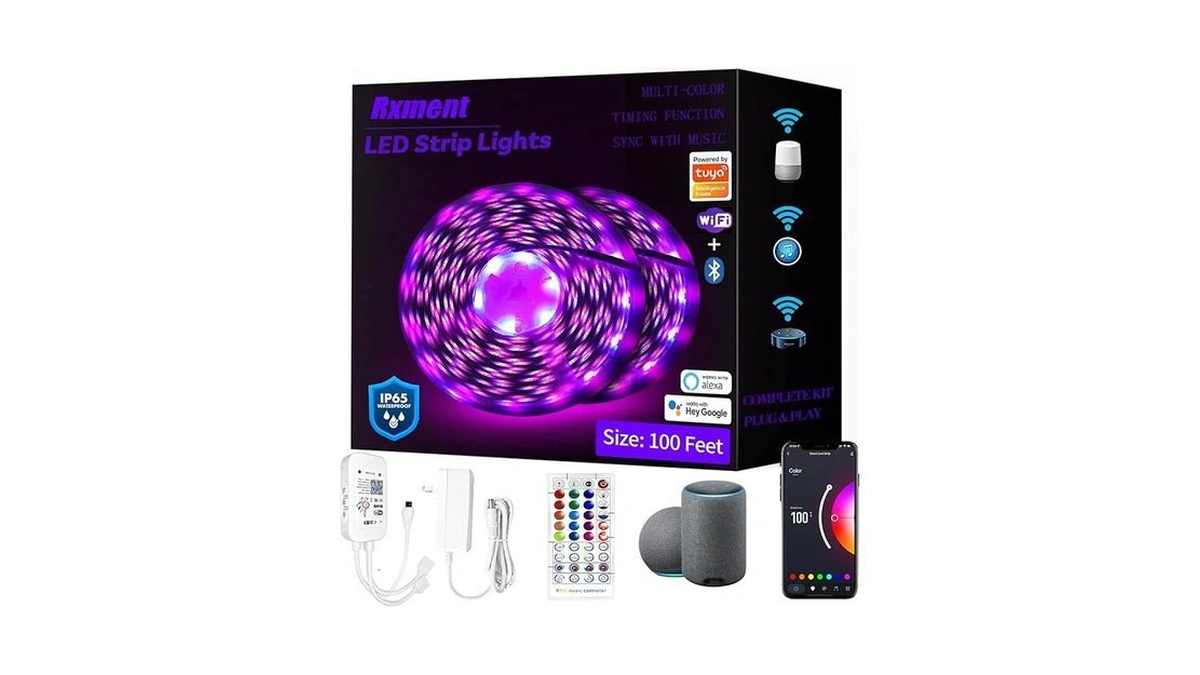 Amazon coupon: 100ft Outdoor Led Strip Lights Compatibl