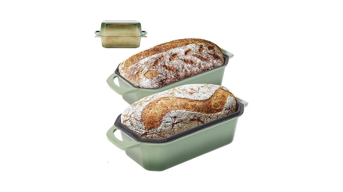 Amazon code: Flavehc Bread Pan Cast Iron Loaf Pan Wit