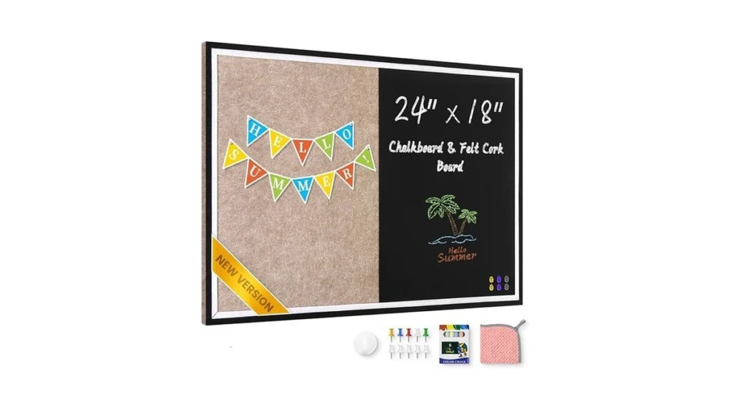 Amazon coupon: Magnetic Chalkboard Felt Bulletin Board