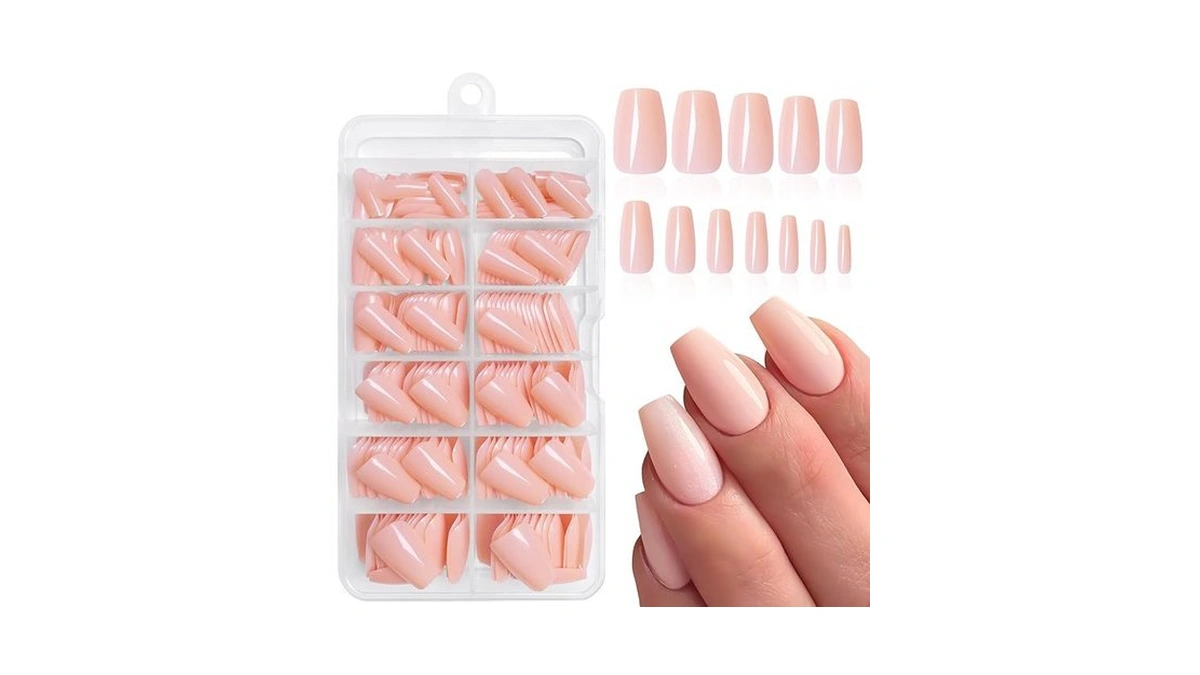 Amazon coupon: Luckforever 240pc Coffin Press On Nails