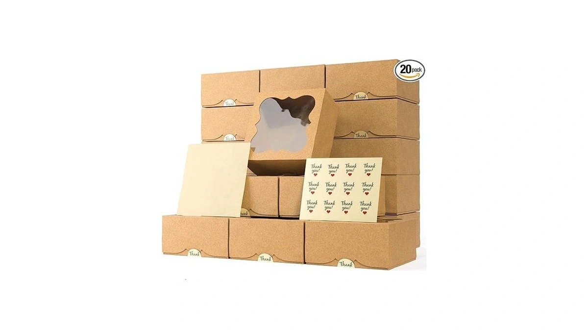 Amazon coupon: 20 Pack Cookie Boxes For Gift Giving 6x6