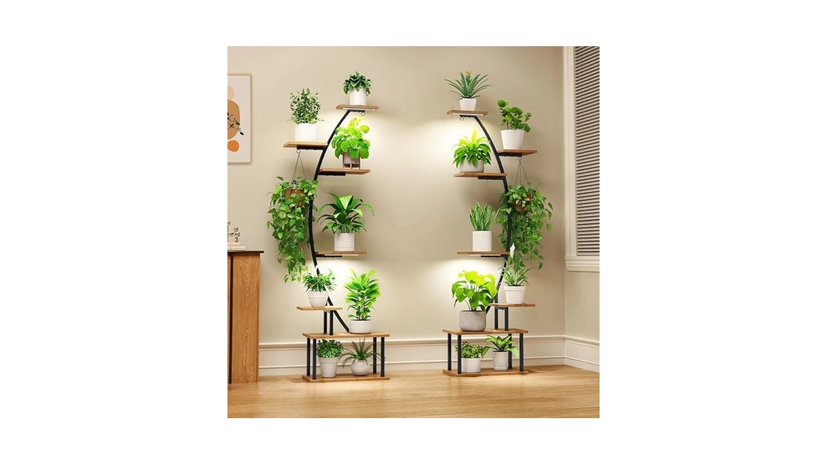 Amazon code: Zekoled Plant Stand Indoor With Grow Lig