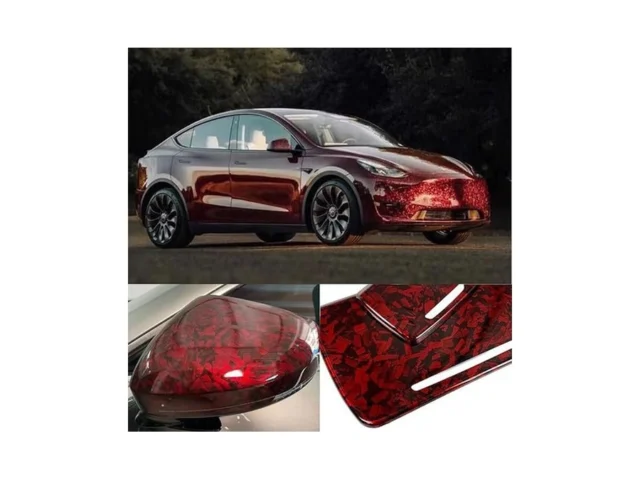 Yolockey Red Forged Gloss Carbon Fiber Car Vinyl… Coupon