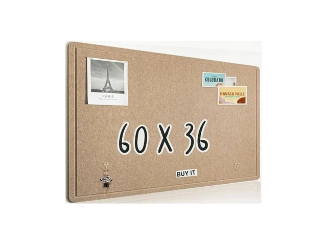 Aktop Large Office Cork Board 60 X 36 Foldable Felt… Code