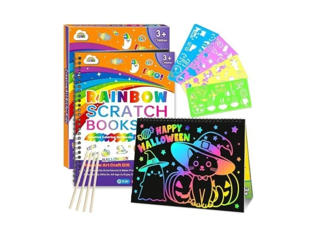 Zmlm Scratch Paper Art Craft 2 Pack Rainbow Scratch… Code