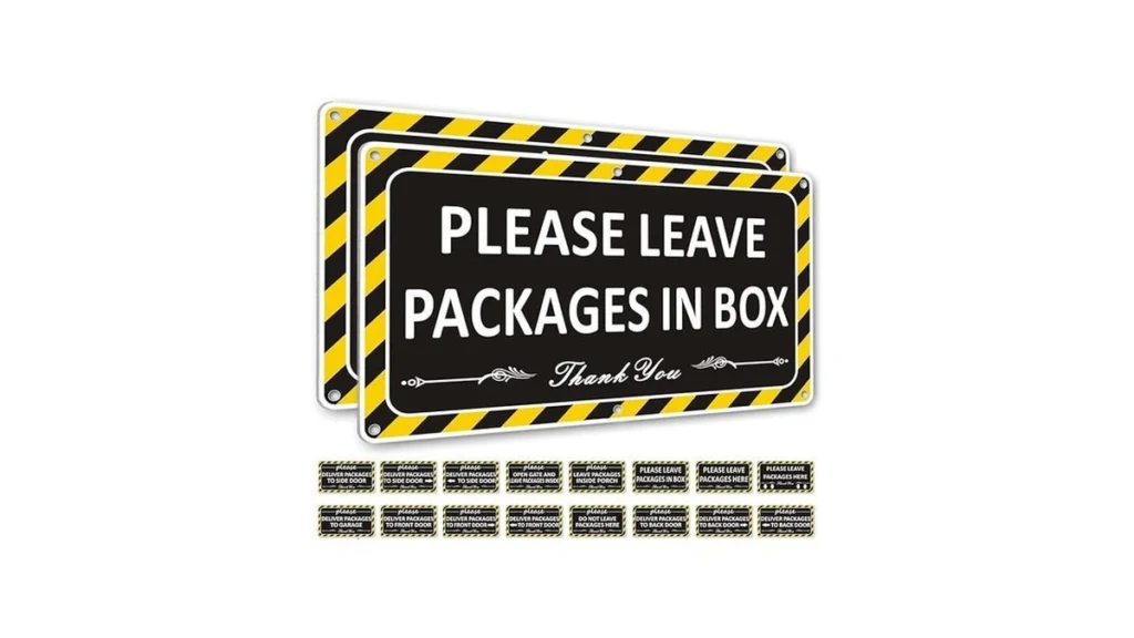 Amazon coupon: I-cowfun 2 Pack Metal Delivery Signs For