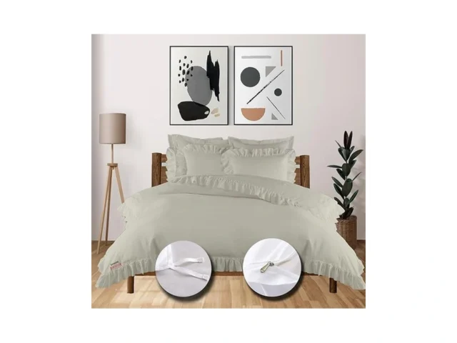 Ebeddy Linens Edge Ruffle Duvet Cover Set Queen… Coupon