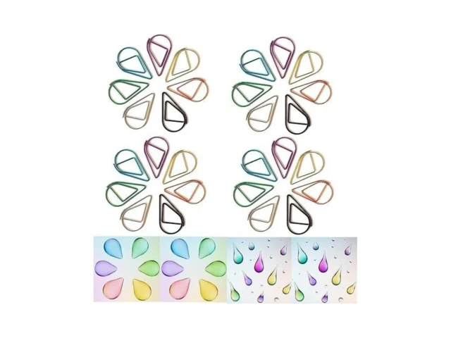 Upquzzfy 140 Pcs Metal Droplet Shaped Paper Clips -… Code