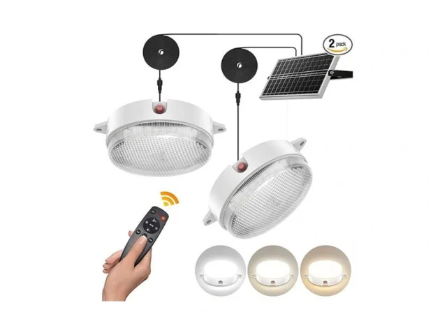 Uponun Solar Ceiling Lights 2 Pack Daytime Night… Code