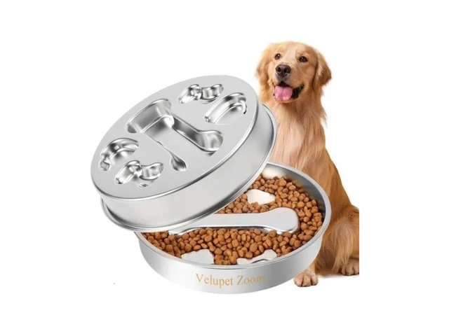 Velupet Zoom Slow Feeder Dog Bowls Non-slip Base… Code