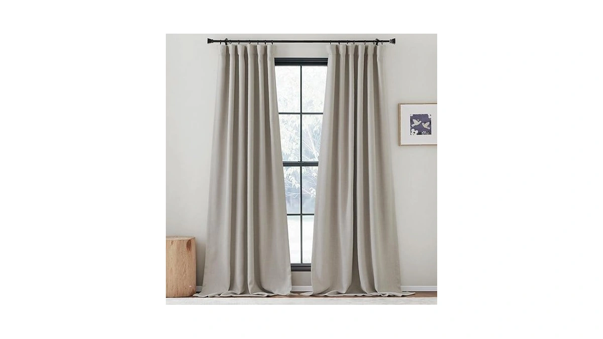 Amazon coupon: Nicetown Faux Linen Angora Curtains 90 I