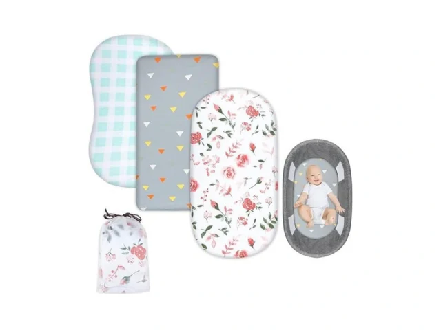 Moomoo Baby Fitted Bassinet Sheets 3 Packs Organic… Code