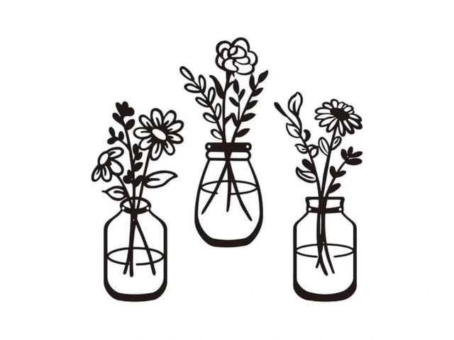 Elqqaty Metal Flower Wall Decor 3 Pieces Black… Code