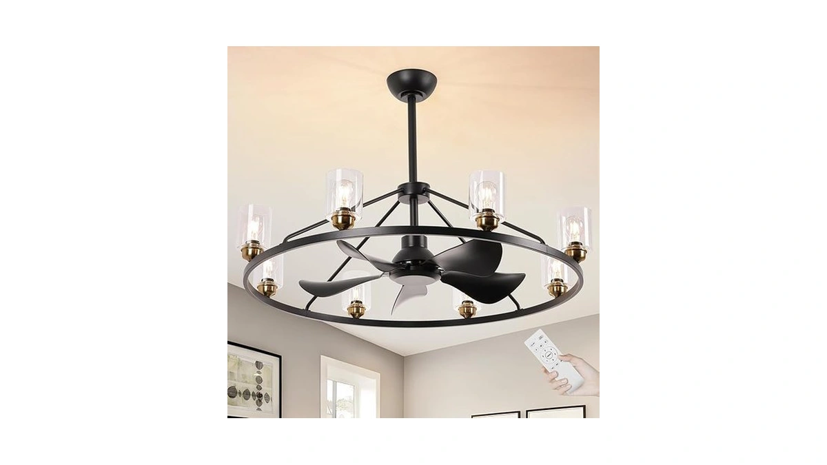 Amazon coupon: 44 Inch Large Ceiling Fans With Lights W