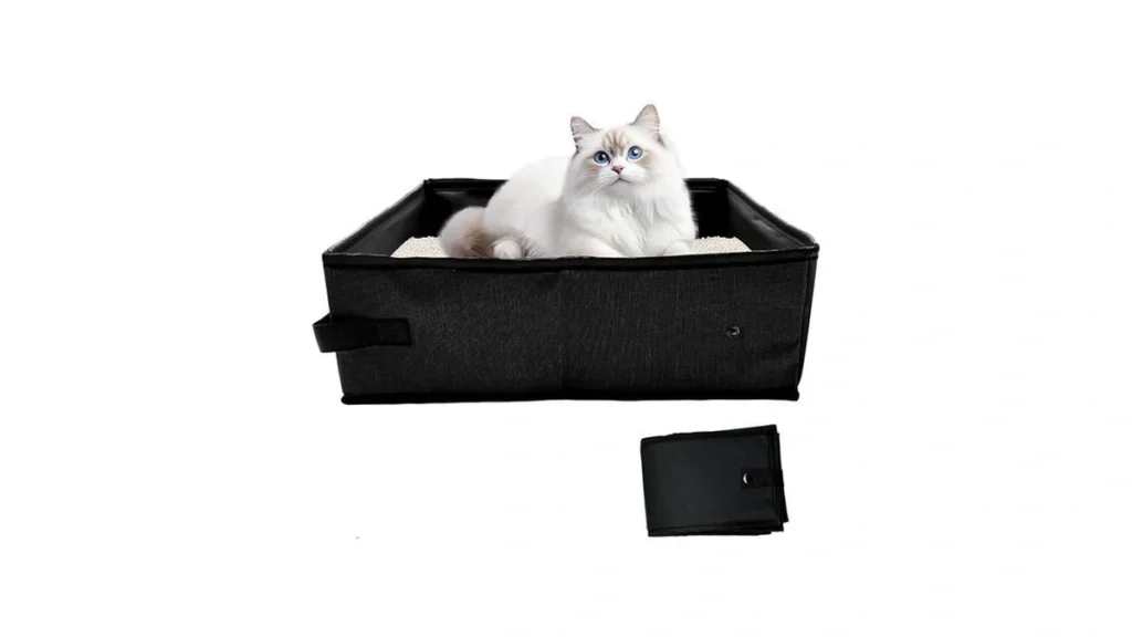 Amazon coupon: Portable Litter Box For Cats Folding Cat