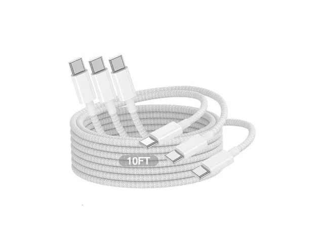 Qziiw Usb C To Usb C Cable 10ft 3 Pack Long Braided… Code