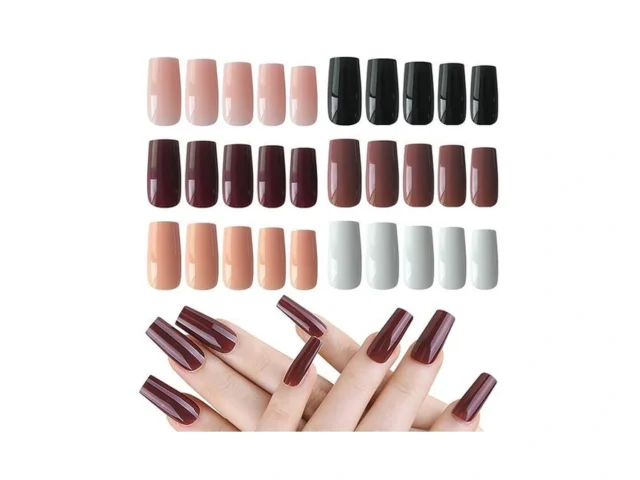 Addfavor 144pcs Square Press On Nails Medium Length…