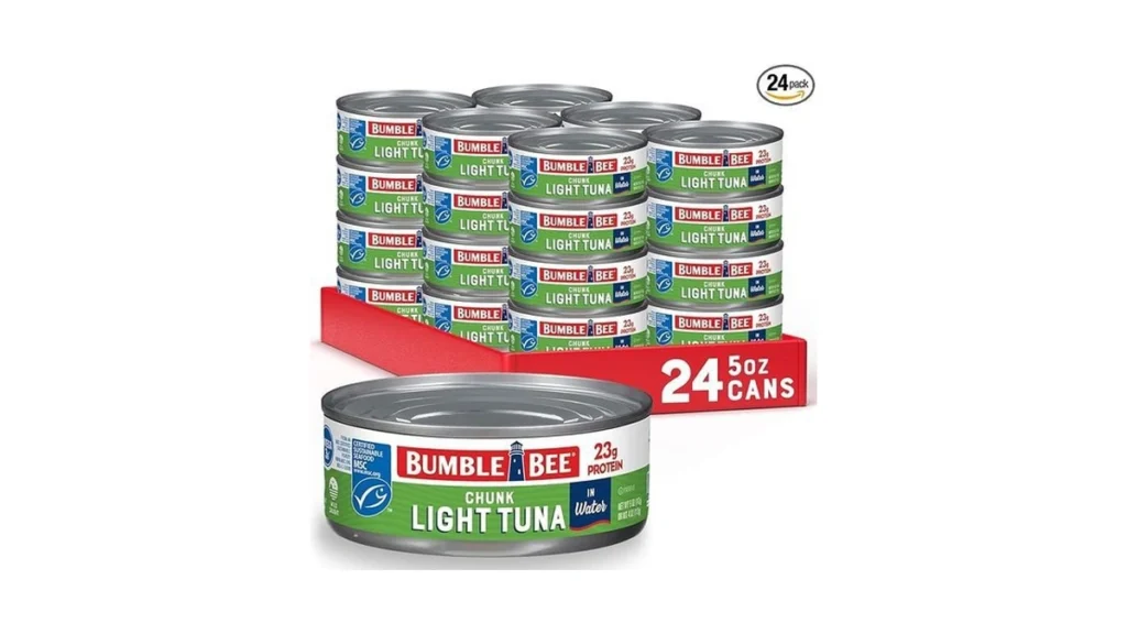 Amazon coupon: Bumble Bee Chunk Light Tuna In Water 5 O