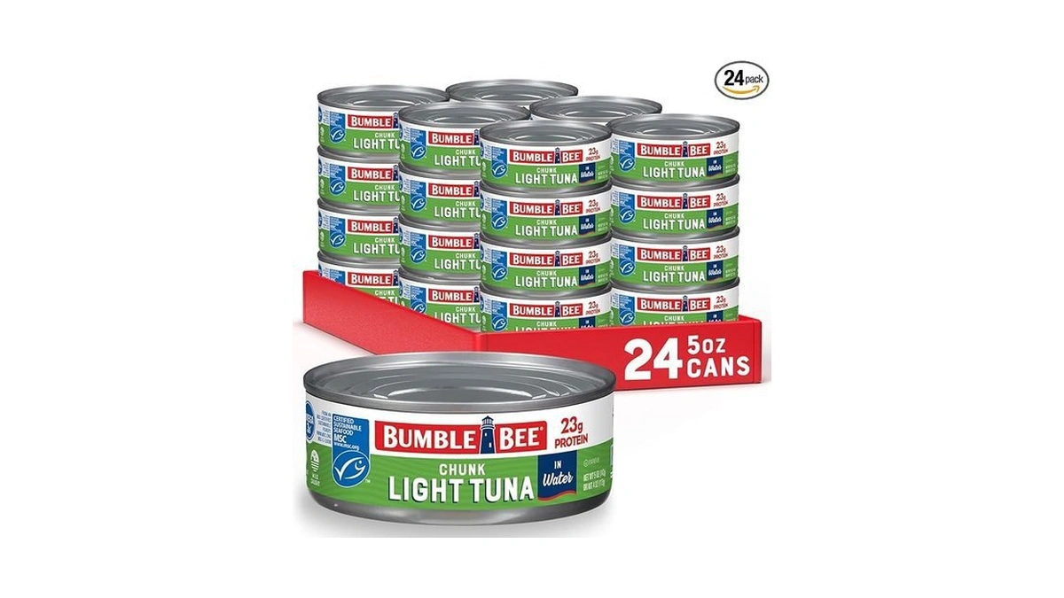 Amazon coupon: Bumble Bee Chunk Light Tuna In Water 5 O