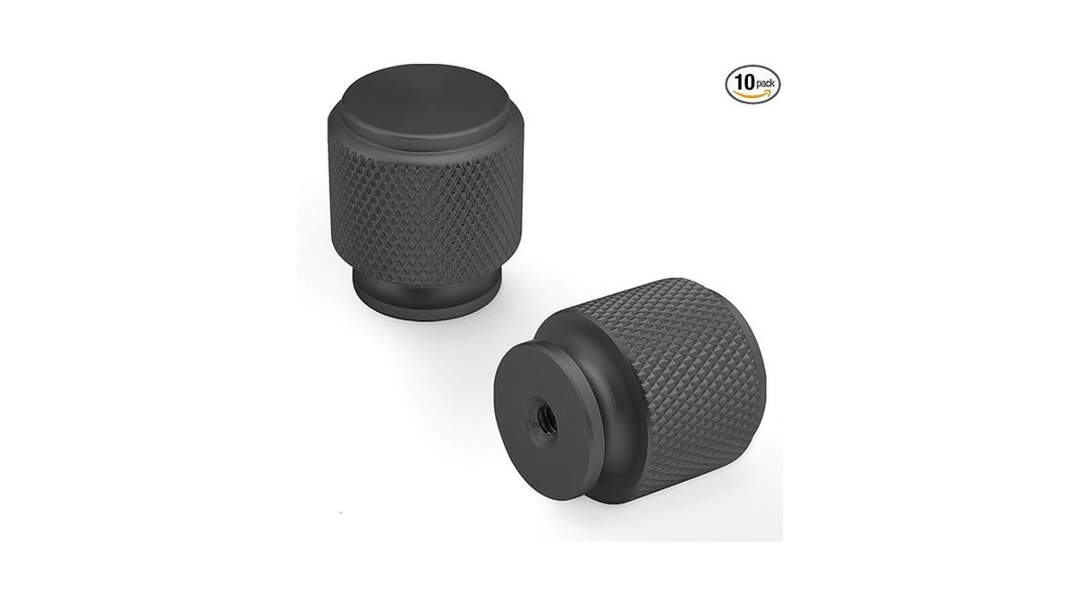 Amazon coupon: Bukobyhe 10 Pack Matte Black Kitchen Cab