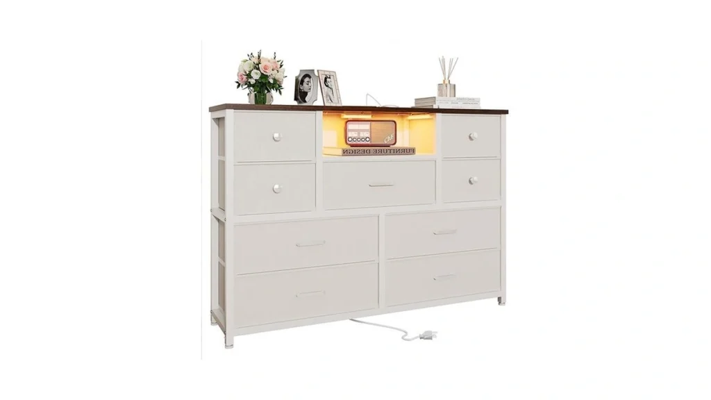 Amazon code: Dresser For Bedroom With 9 Drawers White