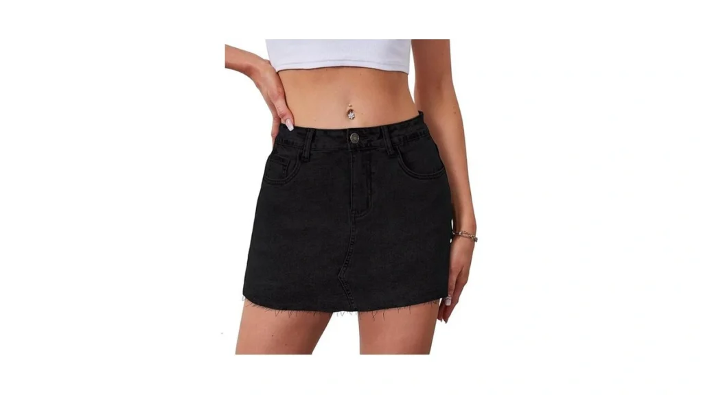Amazon code: Kdf Jean Skort For Woman Black Skort For