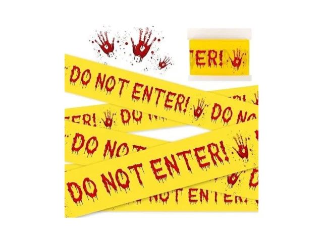 Halloween Decorations Caution Tape – Yellow And Red… Code