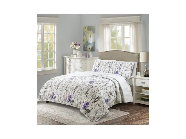 Lush Decor Adalia 3-piece Purple Gray Quilt Set… Coupon