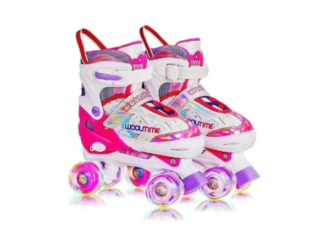 Woolitime Kids Roller Skates For Girls 4 Size… Coupon