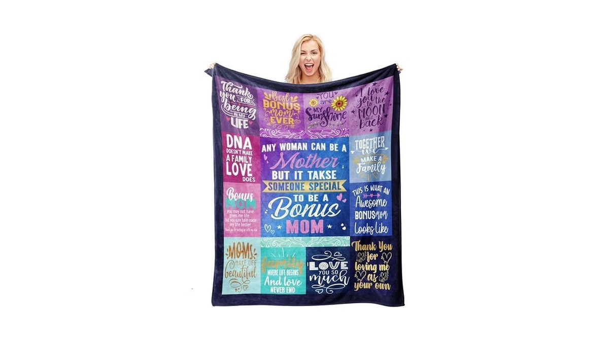 Amazon coupon: Bonus Mom Blanket Gifts For Bonus Mom Fr