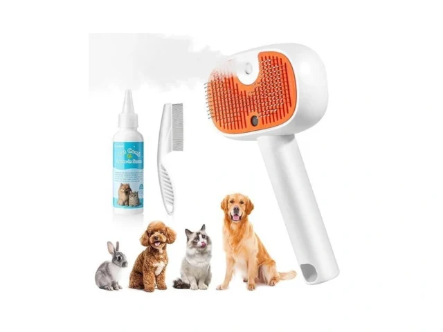Pet Steam Brush For Dog Cat 3-in-1 Self-cleaning… Coupon