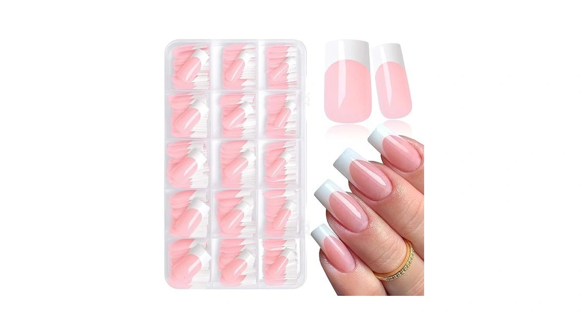 Amazon coupon: 300pc French Tips Press On Nails Medium