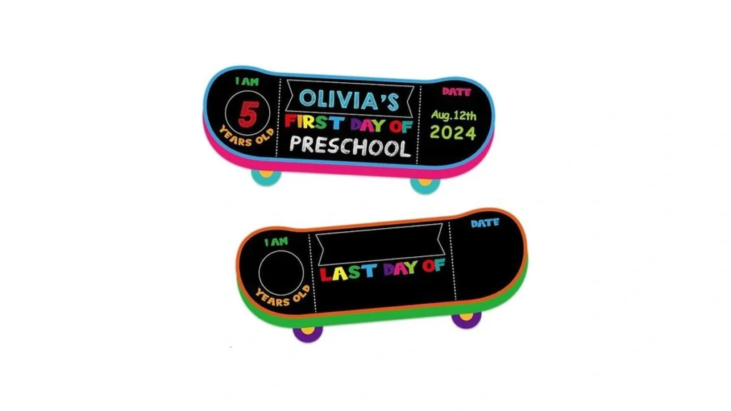 Amazon code: Growthmagic First Day Of School Sign Boa